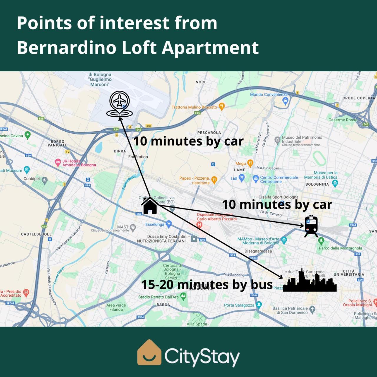 Citystay I Bernardino Loft Apartment Μπολόνια Εξωτερικό φωτογραφία